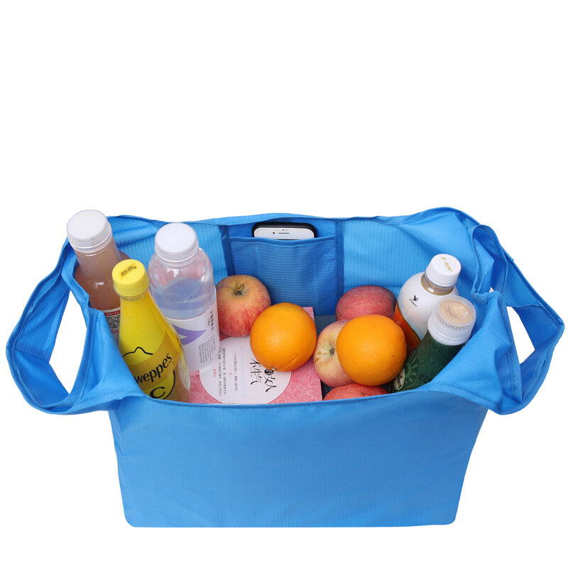 حقيبة تسوق محمولة قابلة لإعادة الاستخدام 2023 سعة كبيرة مضادة للماء ايكو حمل الحقيبة للطي تخزين حقائب سوبر ماركت مريحة