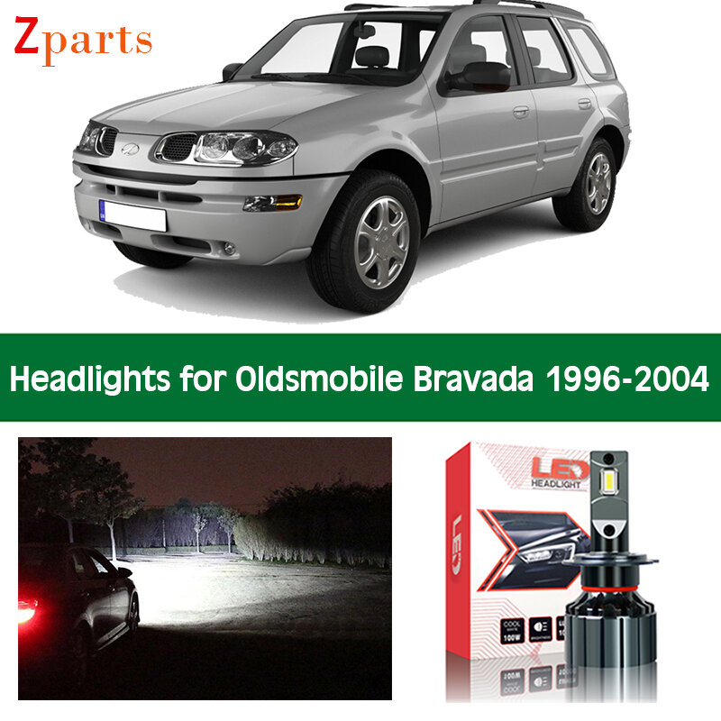 Zparts – ampoules de voiture pour Oldsmobile Bravada 1996 – 2004, phares LED, feux de croisement et de route Canbus, accessoires d'éclairage automobile, 10000LM