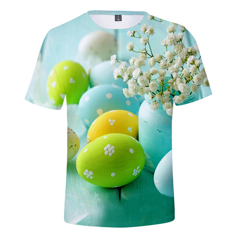 Men's Easter Short Sleeved T Shirt For Sports And Leisure