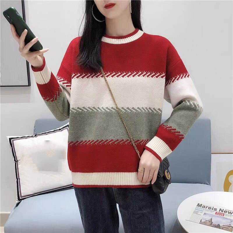 New Korean Fashion Knitted Sweaters Women Pullovers Autumn Winter Casual Warm Knitwear Femme Jumper Bottom Shirt Sweater