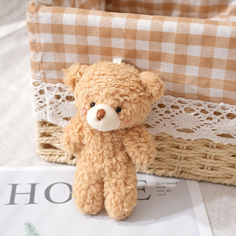 귀여운 테디 베어 봉제 인형 장난감 키체인, 동물 봉제 인형, 배낭 액세서리, 열쇠 고리 펜던트 선물, 13cm