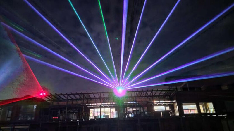 1 teile/los hochwertige 100w rgb animation dmx512 steuerung wasserdichtes laser projektor licht voll farbiges animations laserlicht