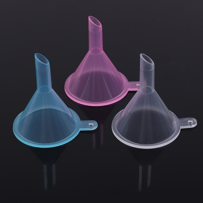 20pcs/lot Small Plastic Funnel MIni Liquid Essential Oil Perfume Filling Dispenser Empty Bottle Packing Tool Small Mouth Funnels