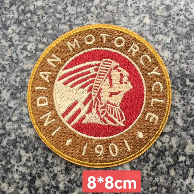 3pcs/lot Indian Motorcycle Embroidery Iron On Patches for Clothing Jacket Sewing Supplies Stickers Apparel Accessories Hat Badge
