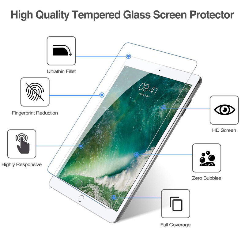 Screen Protector for Teclast Tablet 8 P80T 9H Hardness Bubble Free Tempered Glass Film for Teclast Tablet 8  8 Inch