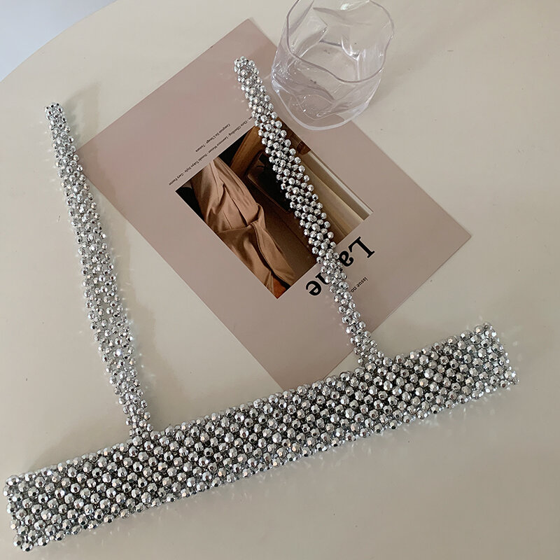Tannt-cinturilla Sexy con perlas y diamantes para mujer, cinturones Vintage a la moda, novedad de verano, 2024