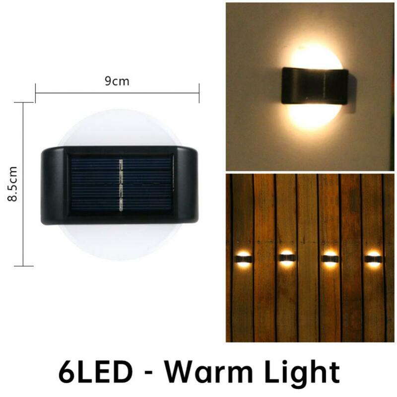 Abs Acrylic Solar Wall Lamp Intelligent Light Control Outdoor Solar Lights Solar Deck Lights Household Accessories White Light