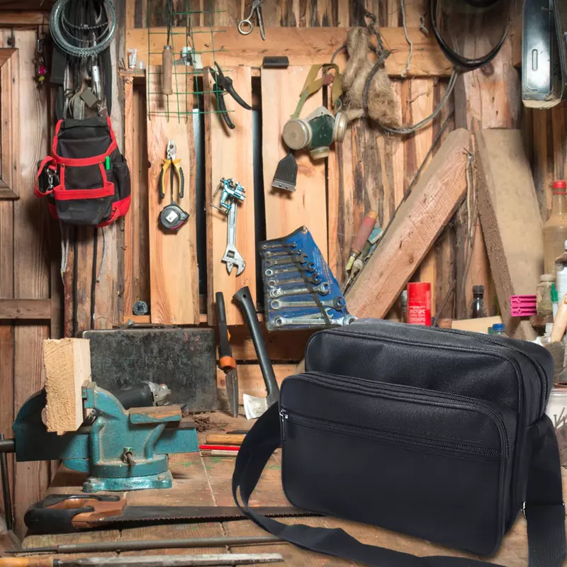 옥스포드 캔버스 치즐 전기 툴킷, 다기능 싱글 숄더백, 하드웨어 부품 도구 가방
