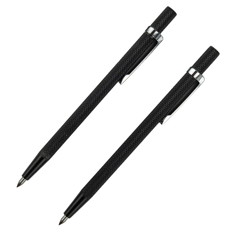 For Iron Sheets Tools Workshop Equipment Cutting Pen Tungsten Carbide Tip Tungsten Steel Alloy 2PCS Black Durable
