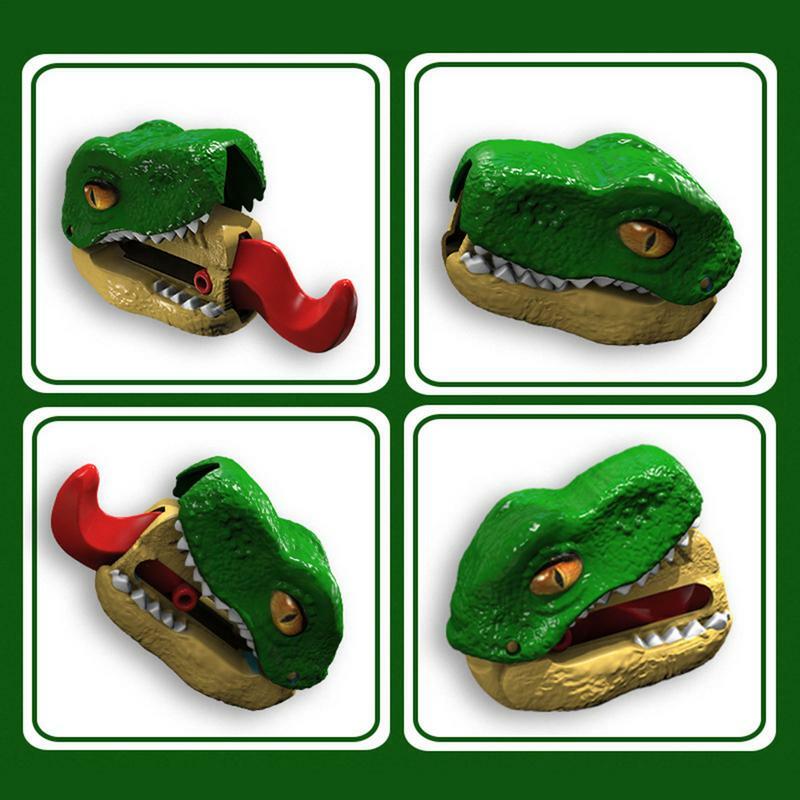 Mainan lelucon alat peraga sulap dapat ditarik, mainan dinosaurus penghilang gravitasi dan desain kartun dinosaurus