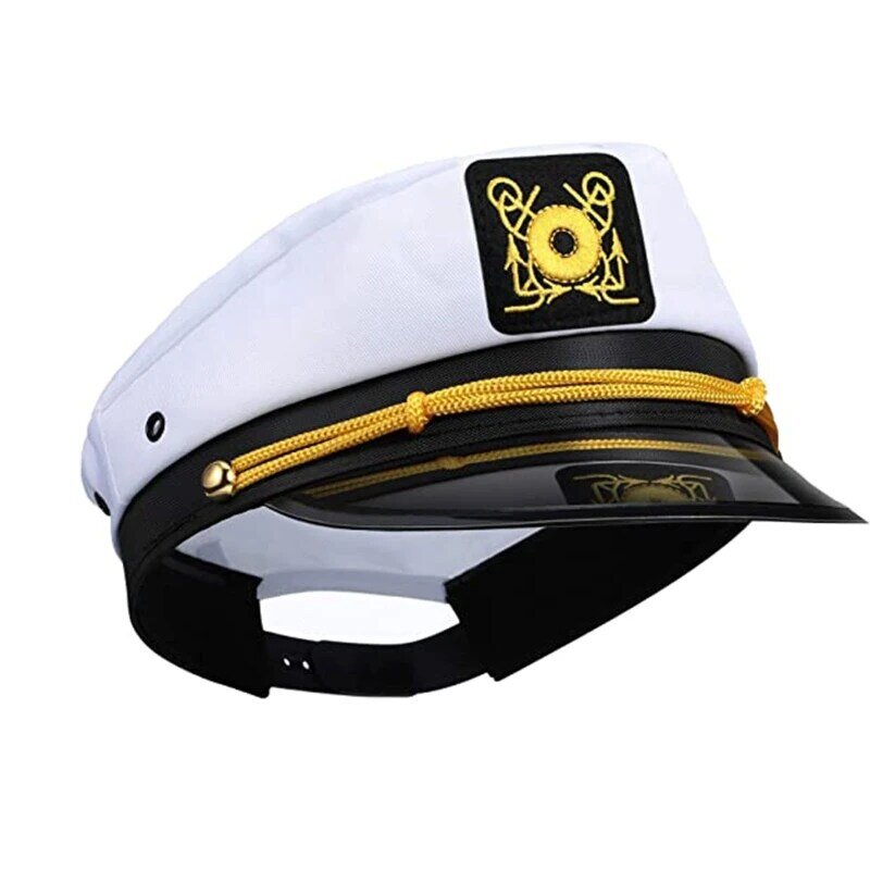 Topi Militer Bordir Topi Kapten Pelaut Kapal Yacht Boat untuk Teman