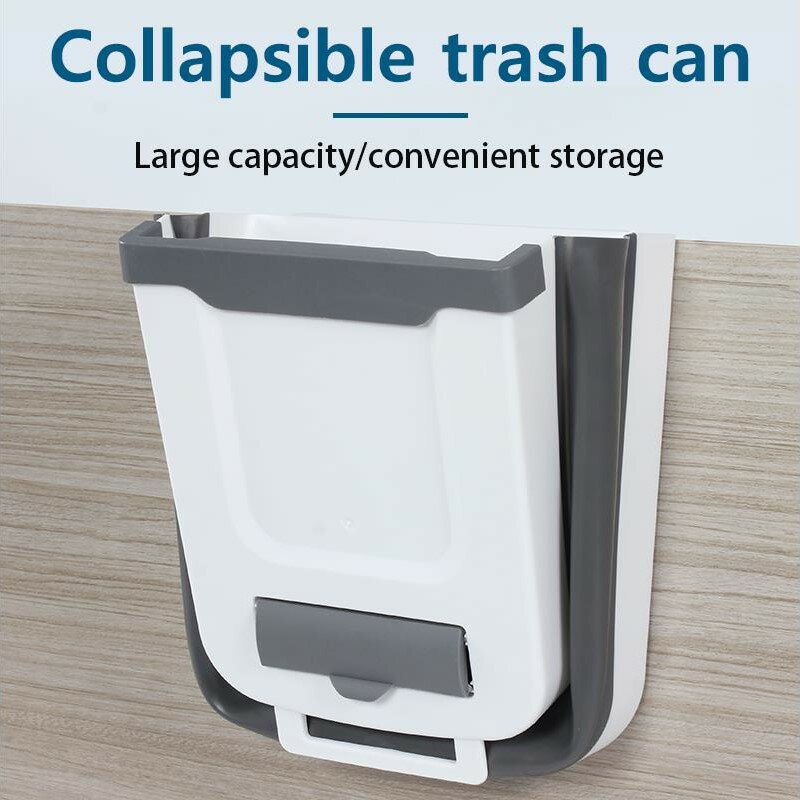 Hanging Trash Bin Foldable Storage Garbage Counter Cabinet Wall Mounted Can Camping Portable Caravan Motorhome Car