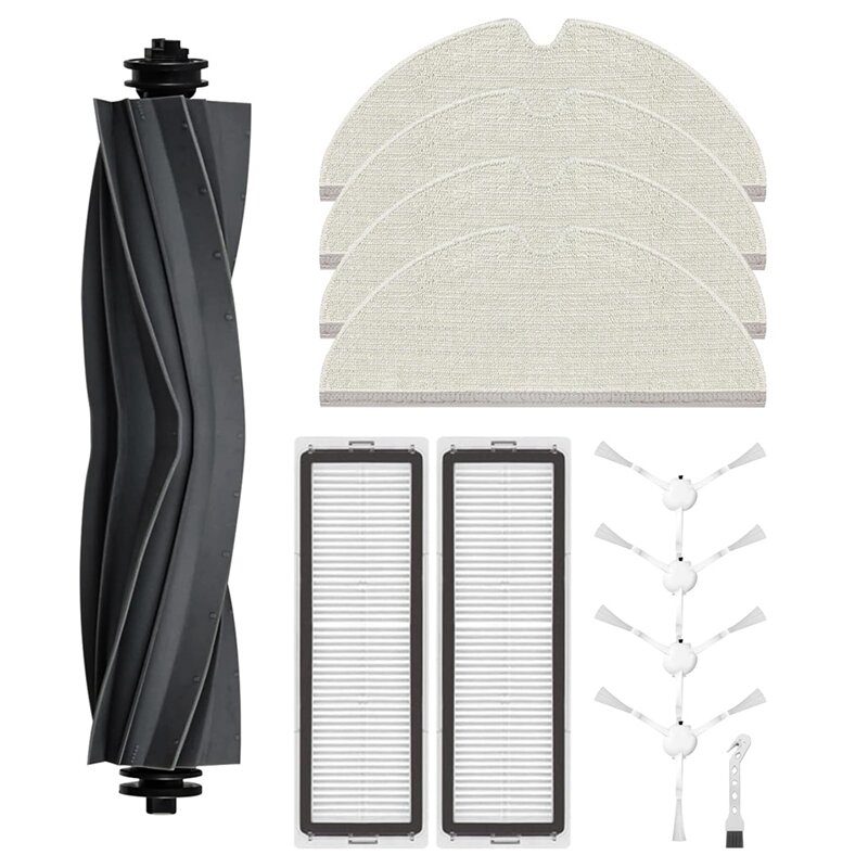 Accessory Kit For Dreame D9 / D9 Max / L10 Pro Robot Vacuum Cleaner, Roller Brush,Filters,Mop Pads,Side Brushes