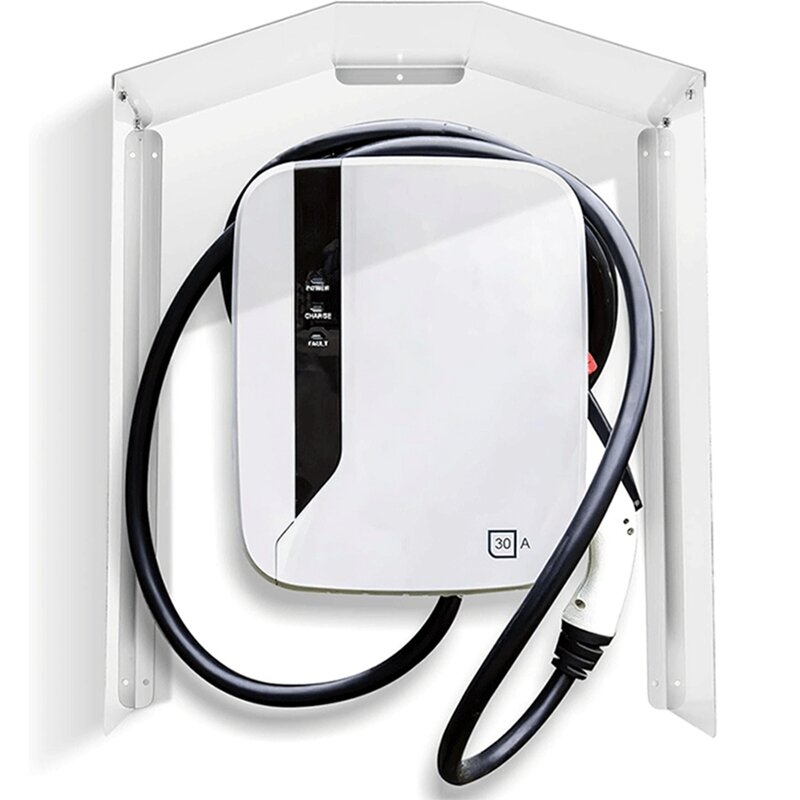 1Set Wallbox Weerbescherming Weerbescherming Dak Roestvrij Staal Beschermend Dak Geschikt Voor Elektrische Auto Laadstation