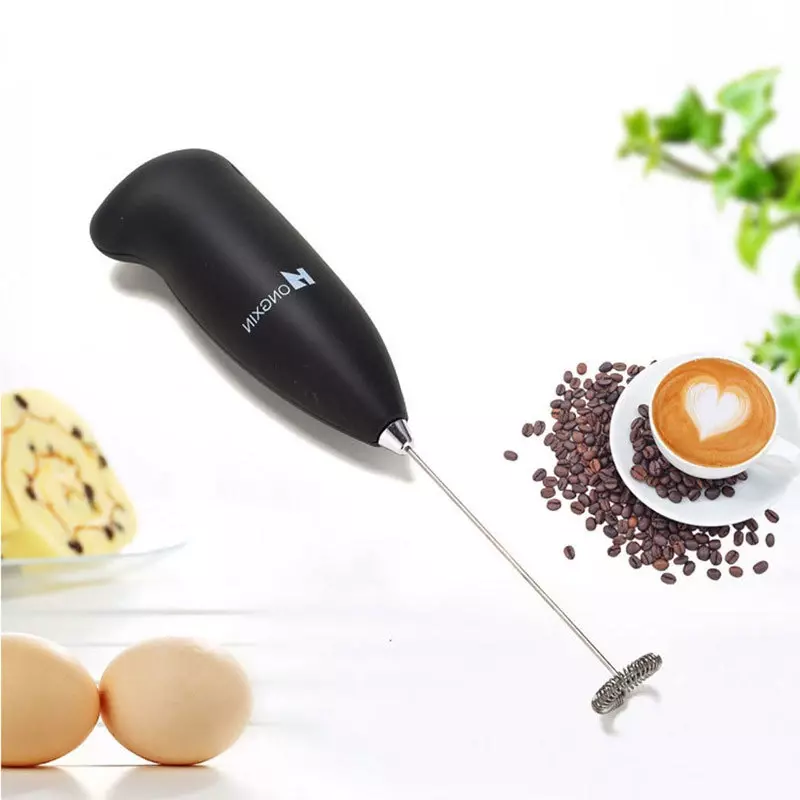 Mousseur à lait électrique portable, mini mousseur, cafetière, batteur à œufs pour agitateur à cappuccino, mélangeur, outils de fouet de cuisine