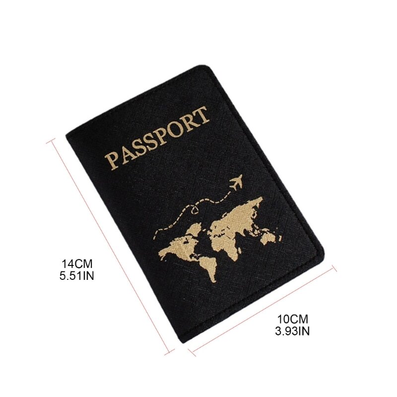 Etui na paszport ze skóry PU obejmuje tłoczenie na gorąco samolot kochanek para uroczy ślub