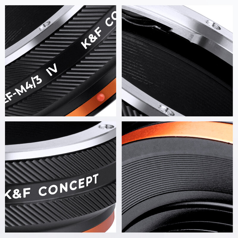 K & F Concept EF-M43 Canon EOS EF Mount Lens to M4/3 M43 Camera Adapter Ring per Micro 4/3 M43 MFT System Olympus Camera