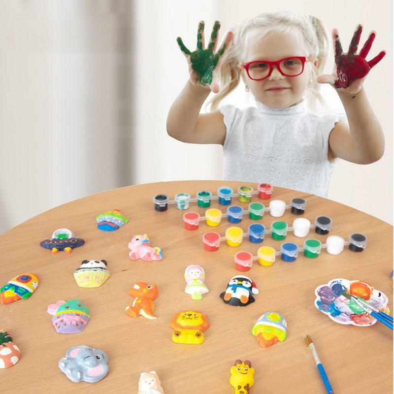 Kids DIY Dinosaur Plaster Mould Shaping Toy Painting Set Girls Creative Animal Color Painting Dinasour Toy Educational Crafts