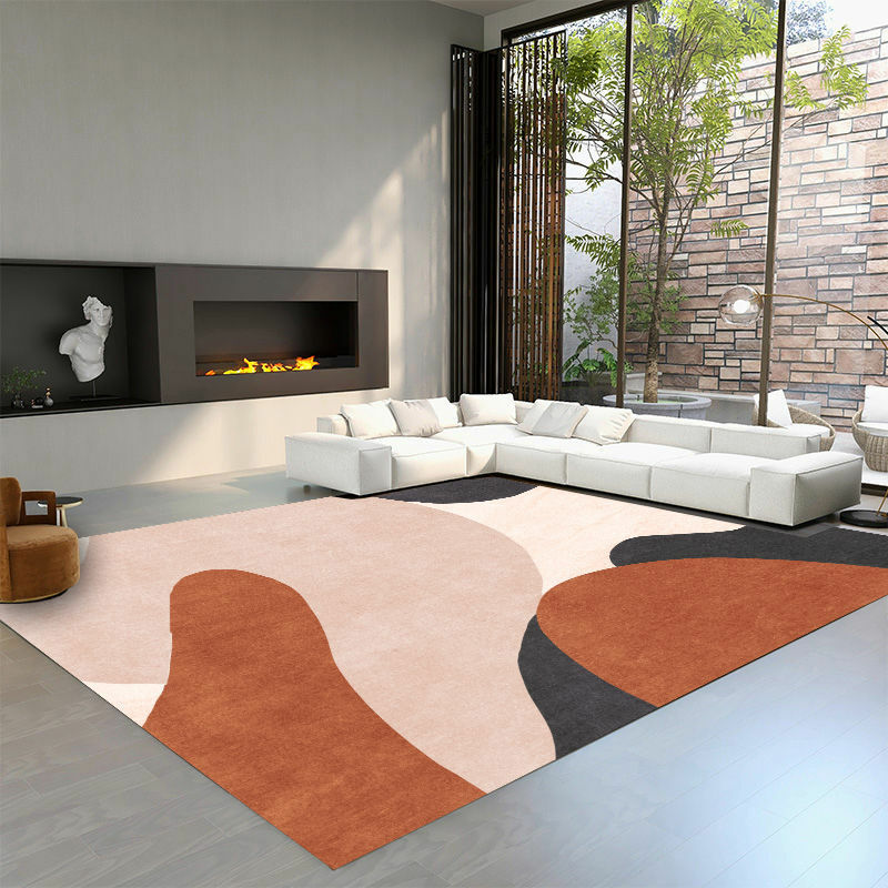 Felpudo suave de estilo nórdico para sala de estar, alfombra cubierta de área grande para dormitorio, porche, decoración textil para el hogar