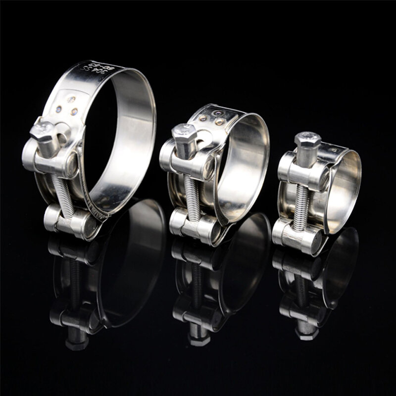 1PCS 304 Stainless Steel Water Pipe Clamp Strengthens European Style Hose Clamp Exhaust Circular Air Water Pipe Clip Sealing