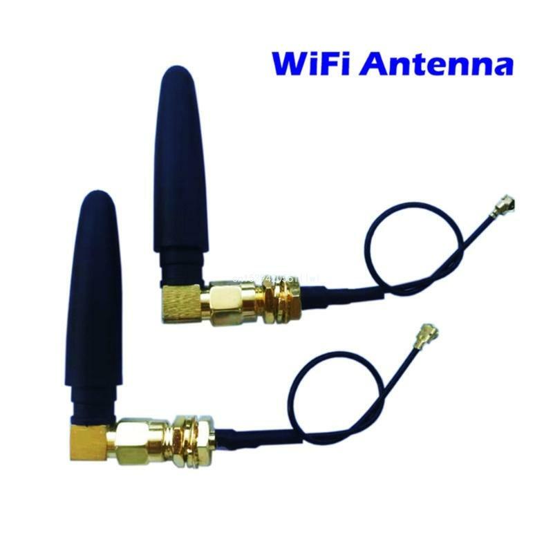 Verbesserte WiFi-Antenne, 2,4 GHz/5,8 GHz, Dualband, 3 dBi, RPSMA-/SMA-Stecker, Gummi, verwendet für Mini-PCI-Kartenkamera,