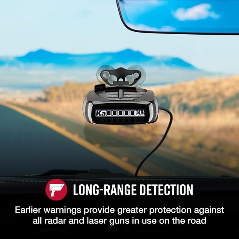Detector de Radar láser Cobra RAD 480i, detección de largo alcance, Bluetooth, Drive Smart®Aplicación, detección frontal y trasera LaserEye