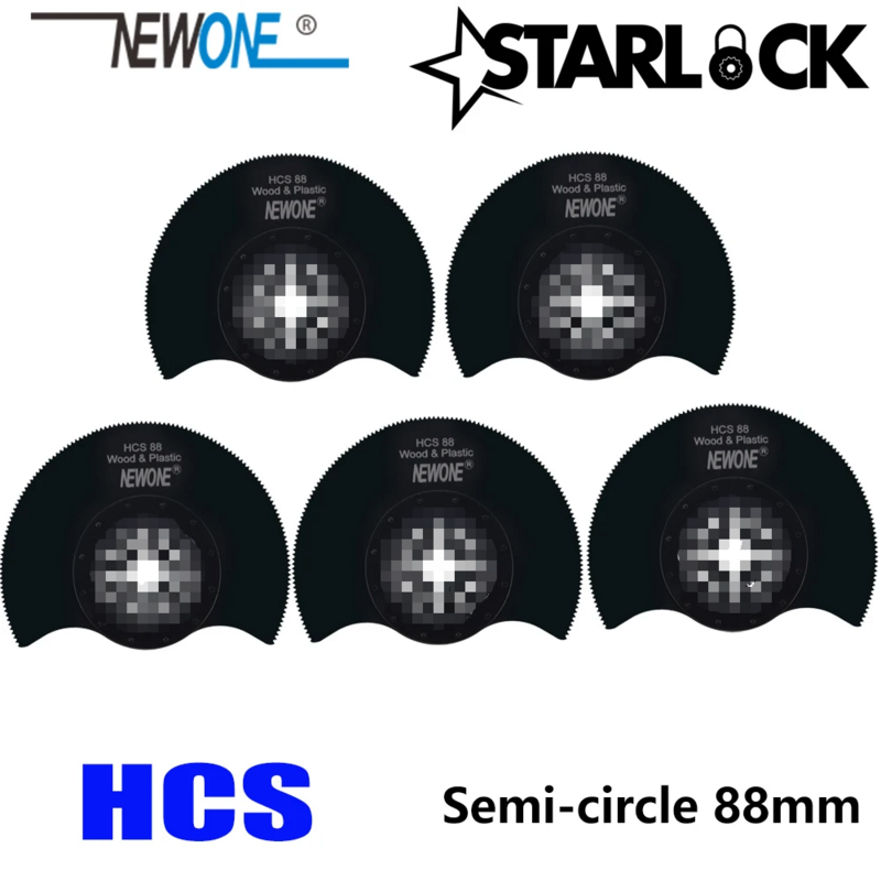 NEWONE-Semi-circle Oscillating Saw Blades, Compatível com Starlock HCS88mm, Ferramentas Oscilantes de Segmento, Renovador, Multi Ferramenta