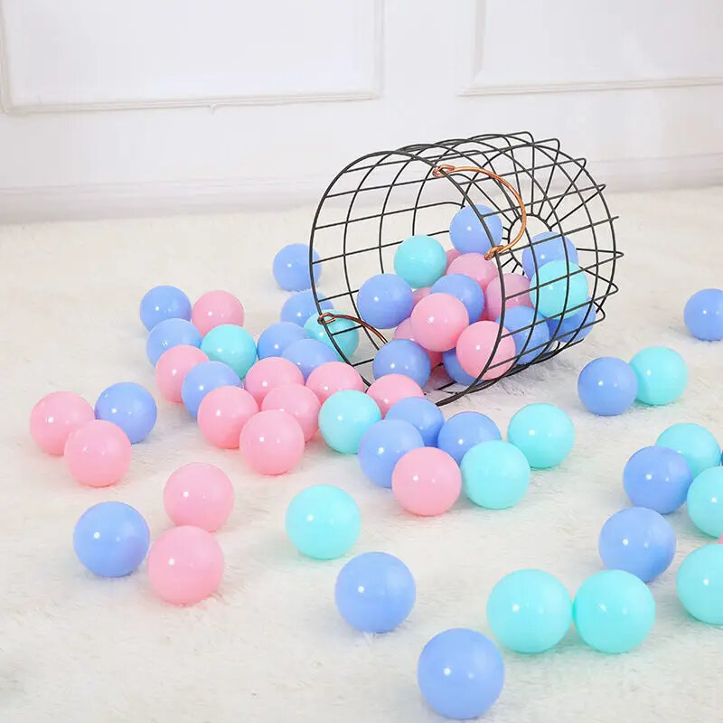 50Pcs Baby Plastic Ball Pit Balls giocattoli per bambini giochi all'aperto per interni piscina d'acqua Ocean Wave Balls giocattoli sportivi per bambini per ragazzi e ragazze