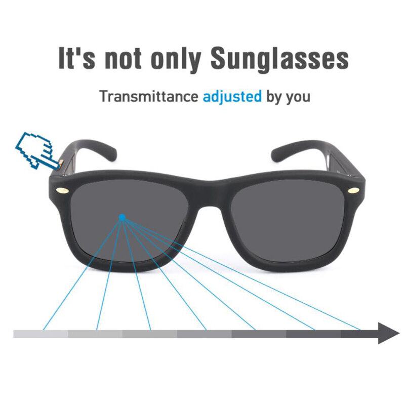 Солнцезащитные очки для мужчин и женщин, поляризационные фотохромные электронные смарт-очки, меняющие цвет