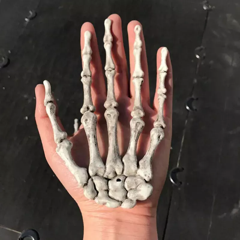 واقعية الحياة حجم الهيكل العظمي الأيدي ، البلاستيك وهمية اليد البشرية ، حفلة غيبوبة ، الإرهاب الدعائم مخيف ، هالوين الديكور ، 1 زوج