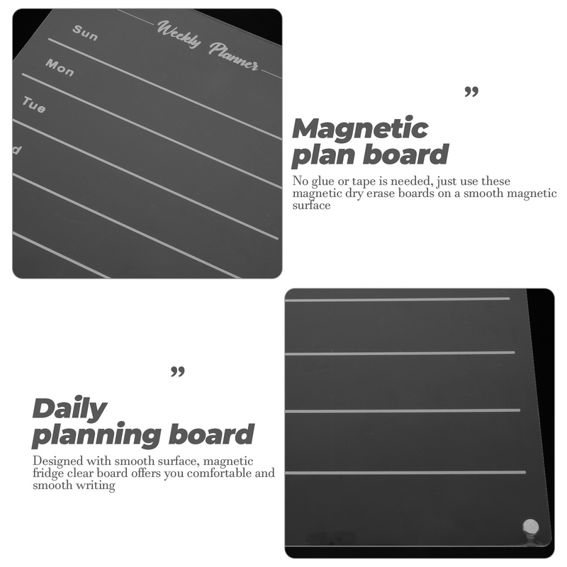 Bord Droog Uitwissen Koelkasten Whiteboard Kalender Koelcel Planner Clear Acryl Menu Wekelijkse Maaltijd