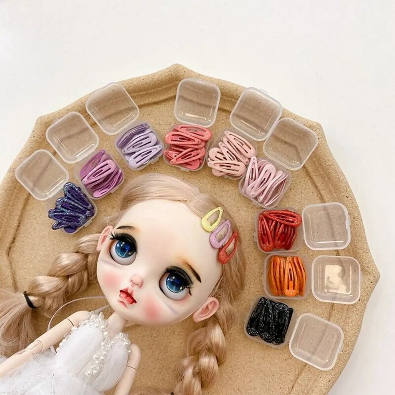 Mini horquillas de pelo Blyth DIY para muñecas, accesorios de horquilla, Color caramelo, brillo colorido, regalo para niños, 3cm