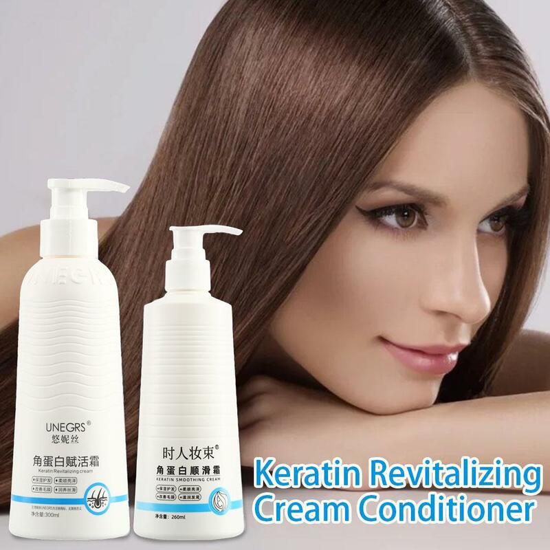Keratin Revitalizing Cream For Scalp Care Nourishing Moisturizing Smoothing Protecting 260ml Hair Conditioner Hair Mask A6L8