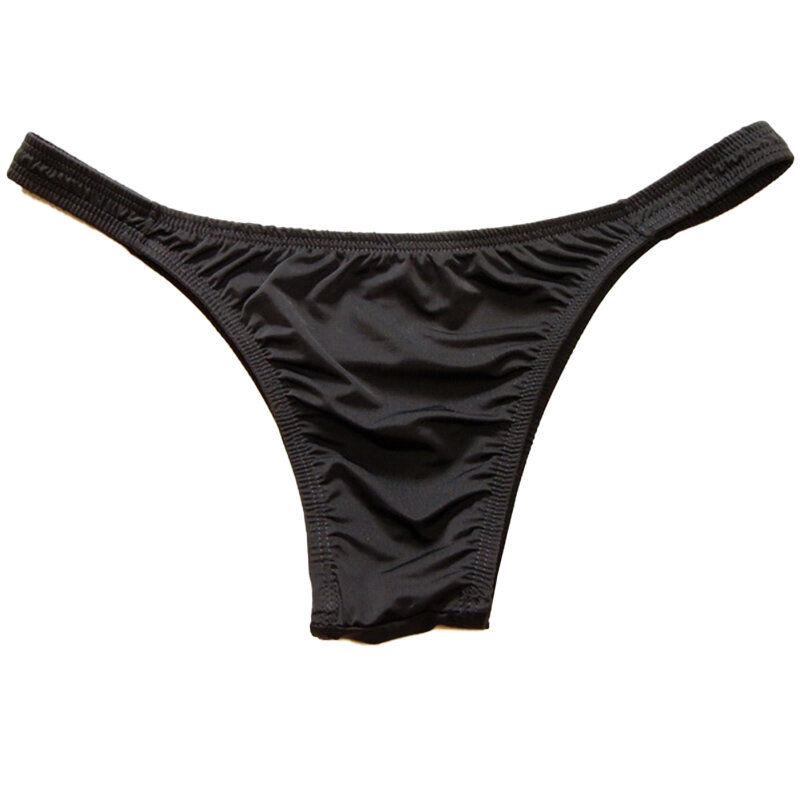 Herren sexy niedrige Slips atmungsaktive Tasche Unterhose T-Back nahtlose Bikini einfarbige Unterwäsche elastische Höschen männliche Dessous