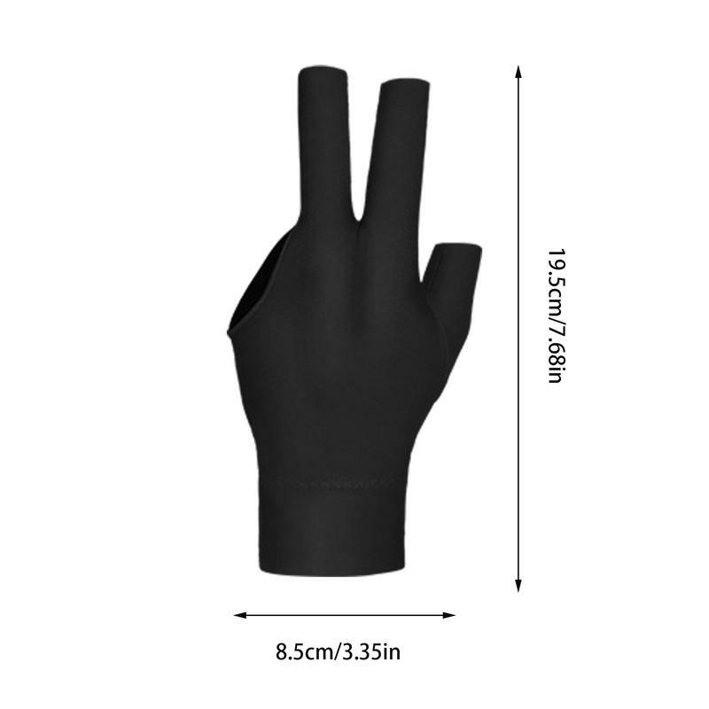 Guantes de billar profesionales, guantes de billar de 3 dedos, elásticos, transpirables, universales, 3 dedos