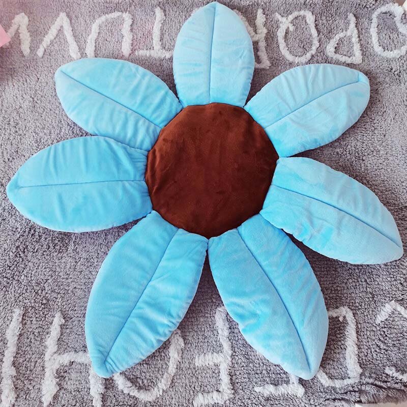 Soft Sunflower Mat Bathtub Safety Petal Pads Plush Sponge Newborn Baby Things Bath and Shower Products Items Baby Care Tools