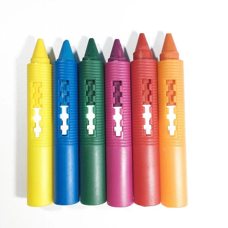 Crayon de banheiro lavável, Brinquedo Graffiti apagável, Caneta Doodle para bebê, Crianças, Banho Brinquedo Educacional Criativo, 6pcs