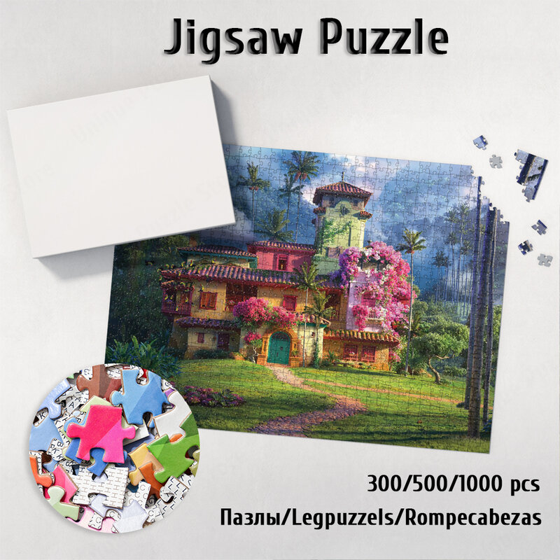 Disney Movie Cartoon Diy Jigsaw Puzzles Montessori Large Adult Jigsaw Encanto Cartoon Disney Fun Family Game for Kids for Adults