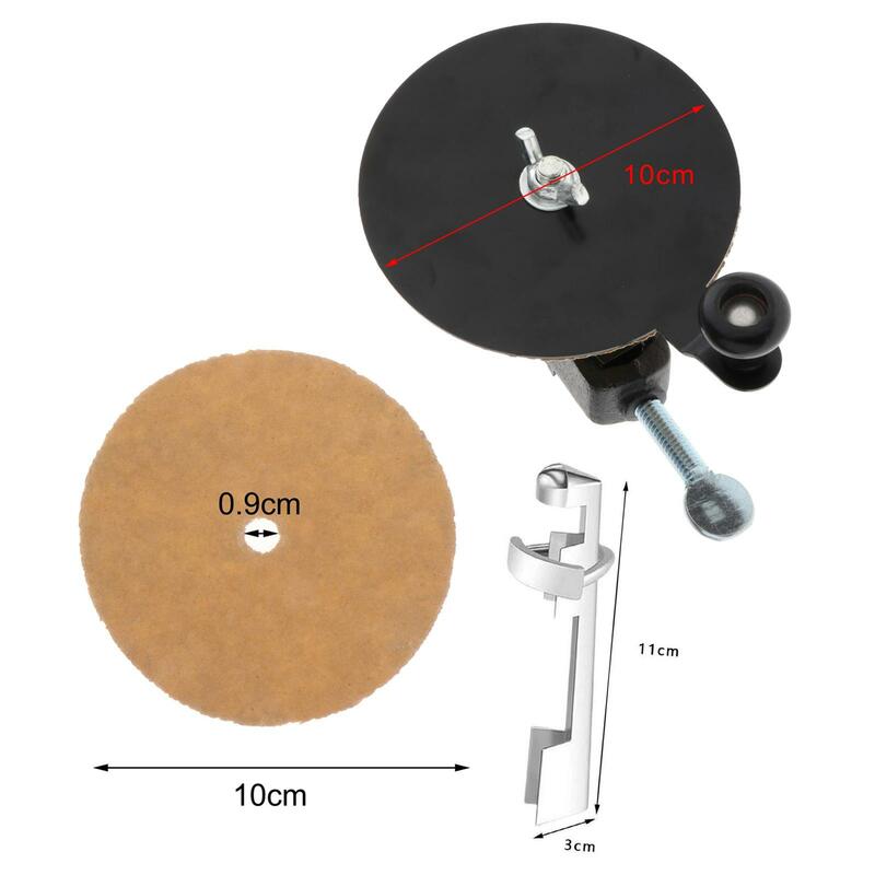 Billiard Cue Top Sander Clamp Kit Repairing Replacement with 14x Sand Paper