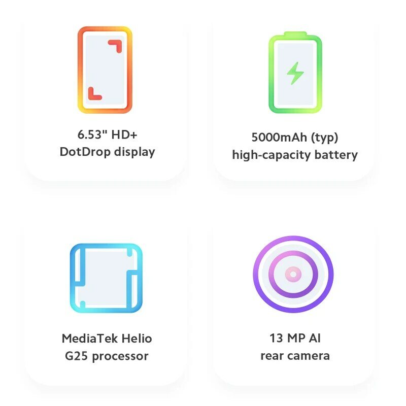 Xiaomi-Redmi 9a4G携帯電話,グローバルバージョン,4GB RAM,64GB ROM,5000mAhバッテリー,13MP mtk helio g25