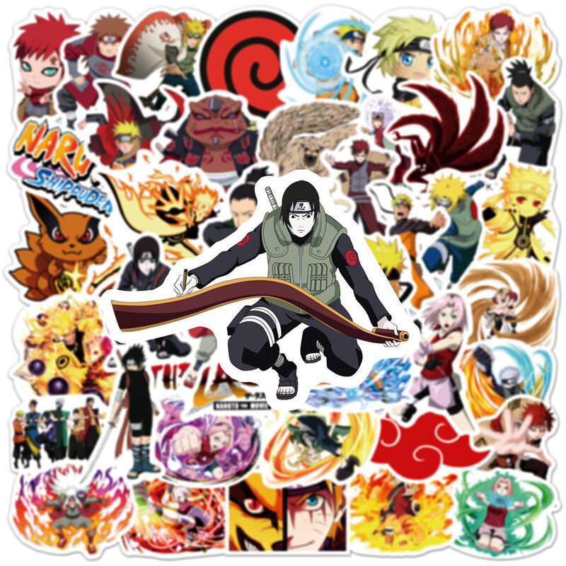 10/30/50pcs Japanese Anime NARUTO Stickers Decals for Kids Toy DIY Phone Water Bottle Guitar Cool Cartoon Graffiti Sticker Decor