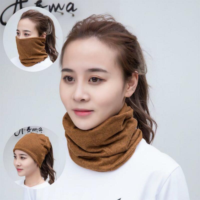 Graffiti Pattern Scarf Elastic Non-slip Hat Multifunctional Printed Women's Winter Scarf Thick Soft Warm Knitted for Cycling