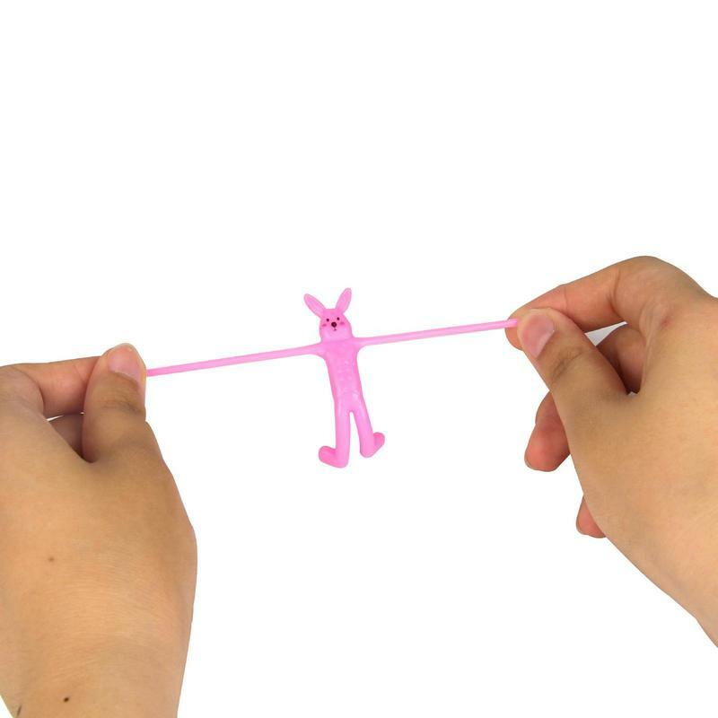 TPR Stretchy Bunny Brinquedos para Crianças, Bendable Stretch Toys, Coelho adorável macio, seguro para crianças, Presentes da família do amigo