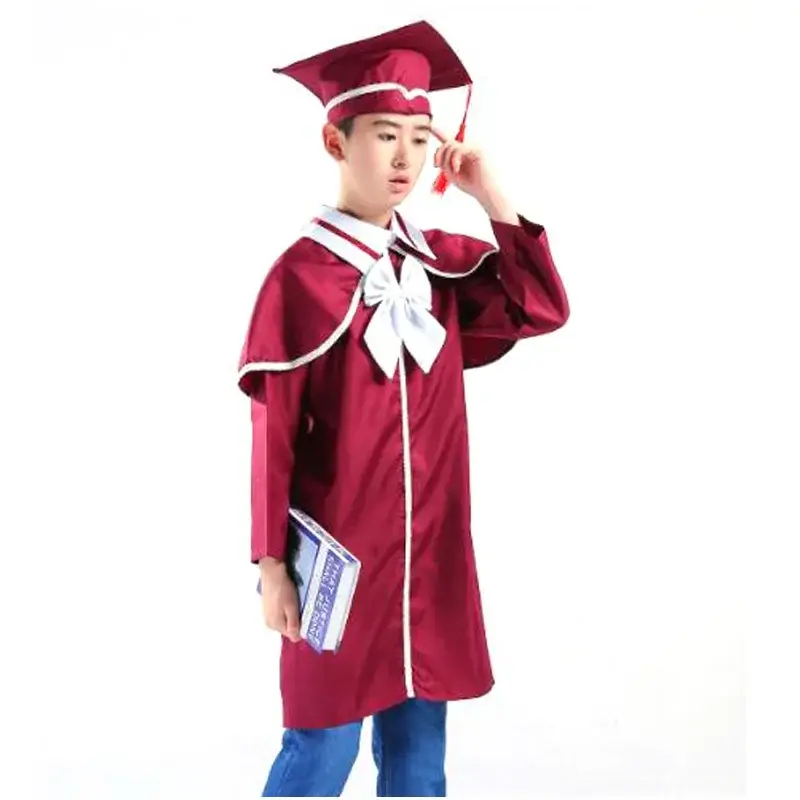 Unisex Graduação Vestuário para Crianças, Vestido Acadêmico, Jardim de Infância, Dr. Pano, graduado Bacharelado Ternos, Cap