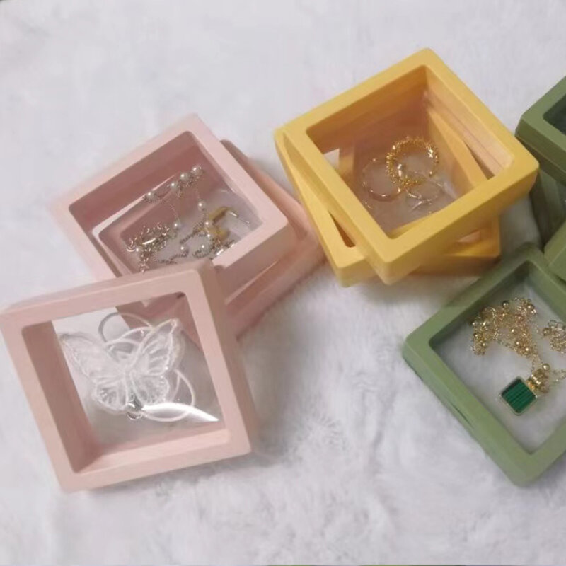 10 pezzi Set 3D vetrina galleggiante stand supporto sospensione Storage per ciondolo collana braccialetto anello portamonete regalo portagioie