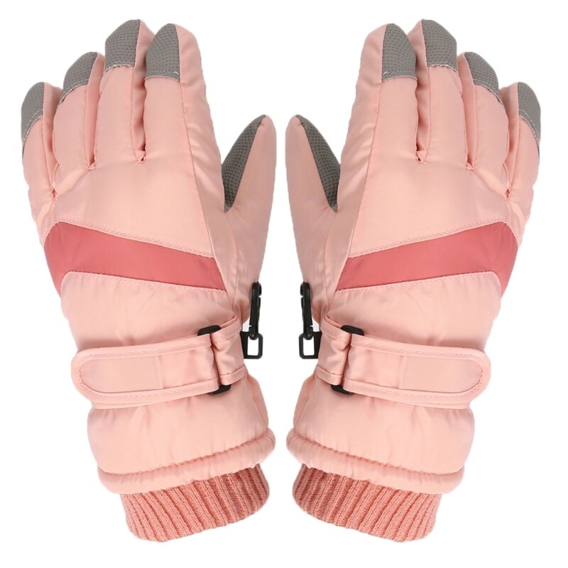 Găng tay chống trượt mùa đông Găng tay có gân được thiết kế Găng tay ấm áp cho trẻ