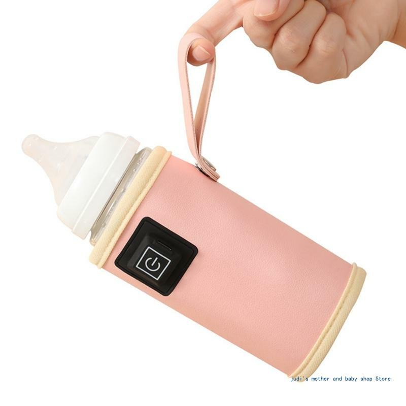 67JC Temperatura ajustável USB Aquecedor leite Bolsa Aquecedor garrafas conveniente para mães