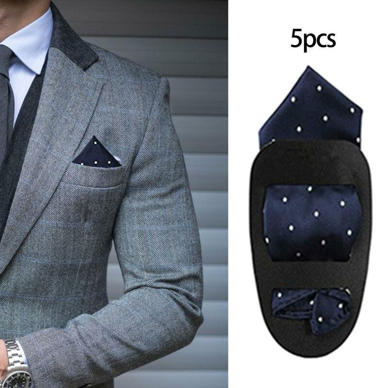 5 Pieces Pocket Square Holder, Square Scarf Holder, Pocket Towel Holder Support for Men’S suits, Vests, Dinner Jackets