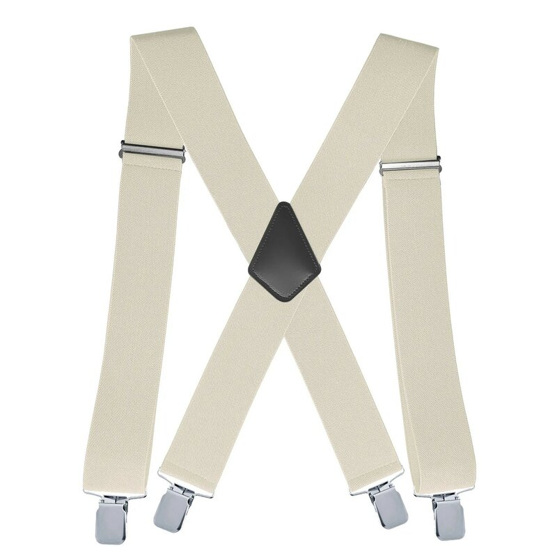 Herren große Hosenträger verstellbare elastische Hochleistungs-Hosenträger 5cm breit x Rücken mit 4 starken Clips Hosen riemen
