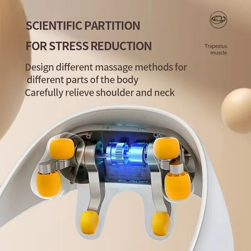 Multi-functional U-shaped Simulation Human Kneading Clip Massage Cape Cervical Spine Massager Shoulder & Back Massager
